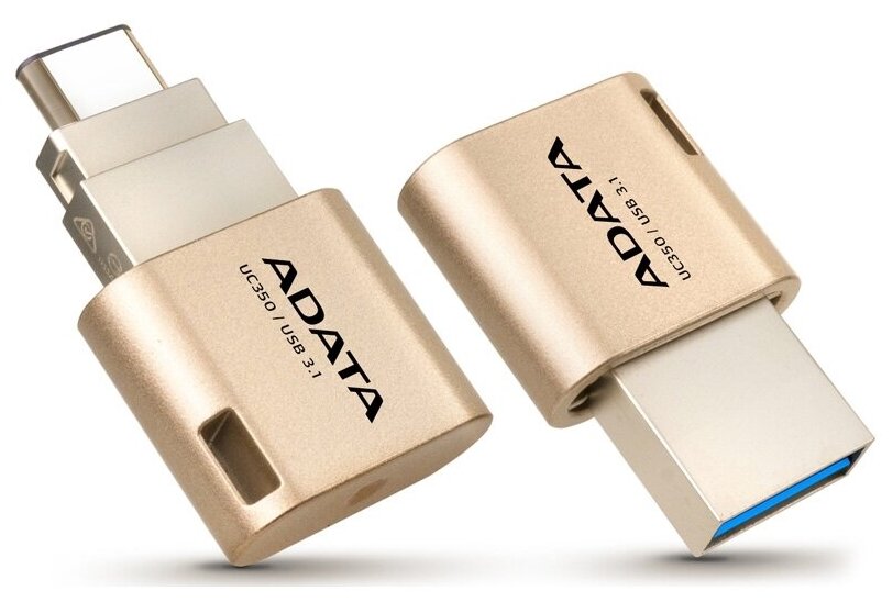 USB Флеш-накопитель ADATA AUC350-64G-CGD 64 ГБ, золотой