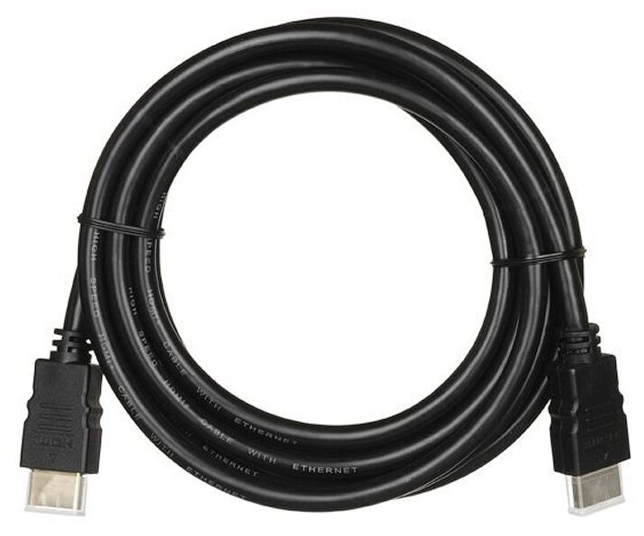 Кабель HDMI-HDMI v2.0 3.0м черный, экран