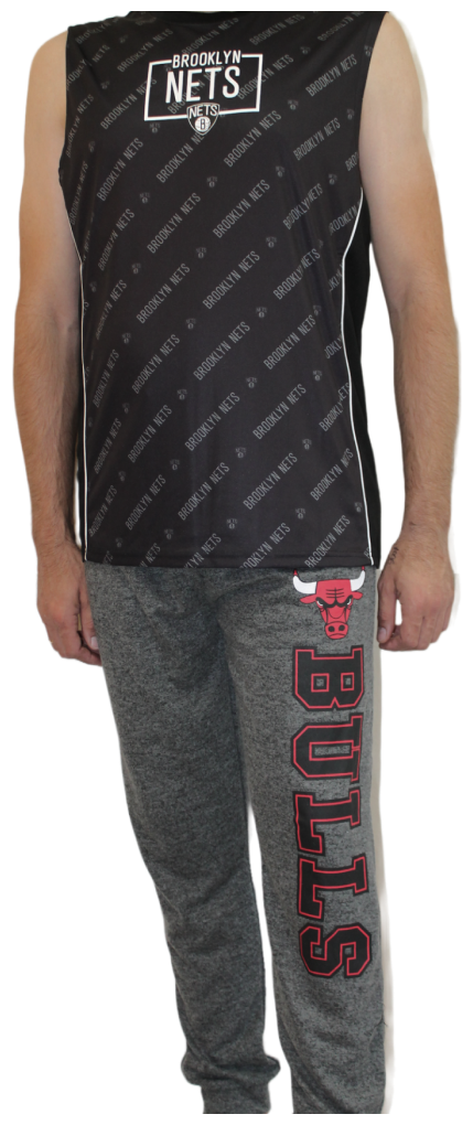 Спортивные брюки мужские NBA BULLS серые/ L