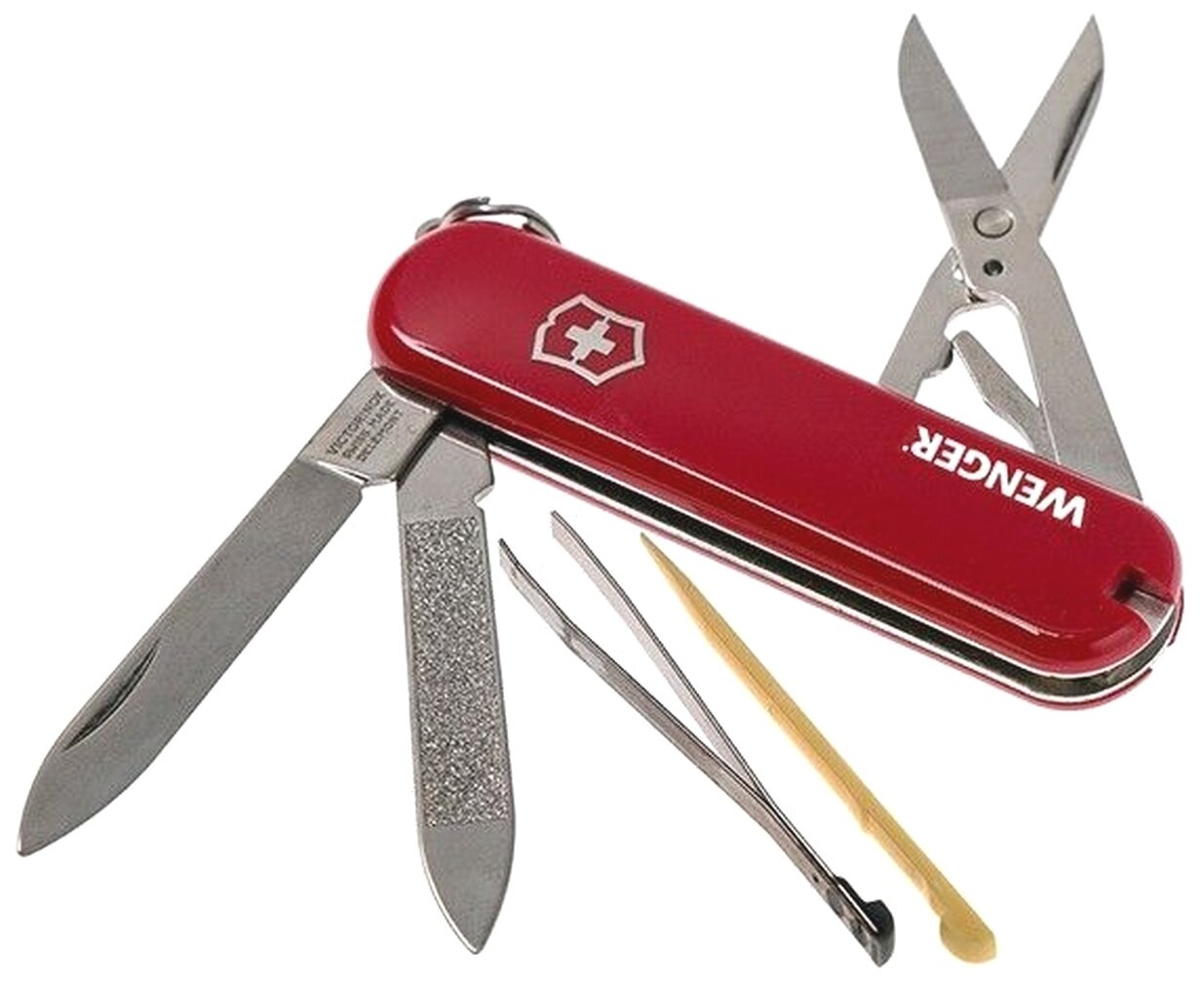 Складной нож Victorinox Wenger, функций: 7, 65мм, красный , коробка картонная [0.6423.91]