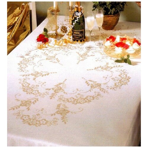 Набор для вышивания Anchor: скатерть Classic Tablecloth 140*240см, MEZ, 9240000-05730 набор для вышивания anchor салфетка дорожка christmas candy 27 80см mez 9240000 03530