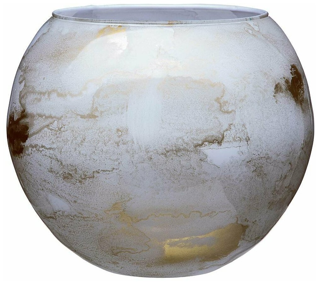 Ваза sfera golden marble white диаметр 20см Franco (150643)