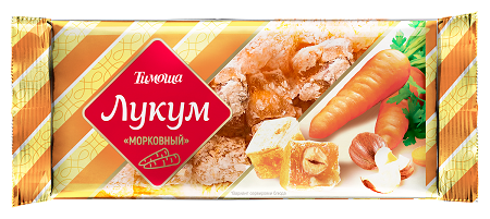 Рахат-лукум морковь и фундук, 250 г х 2 штуки