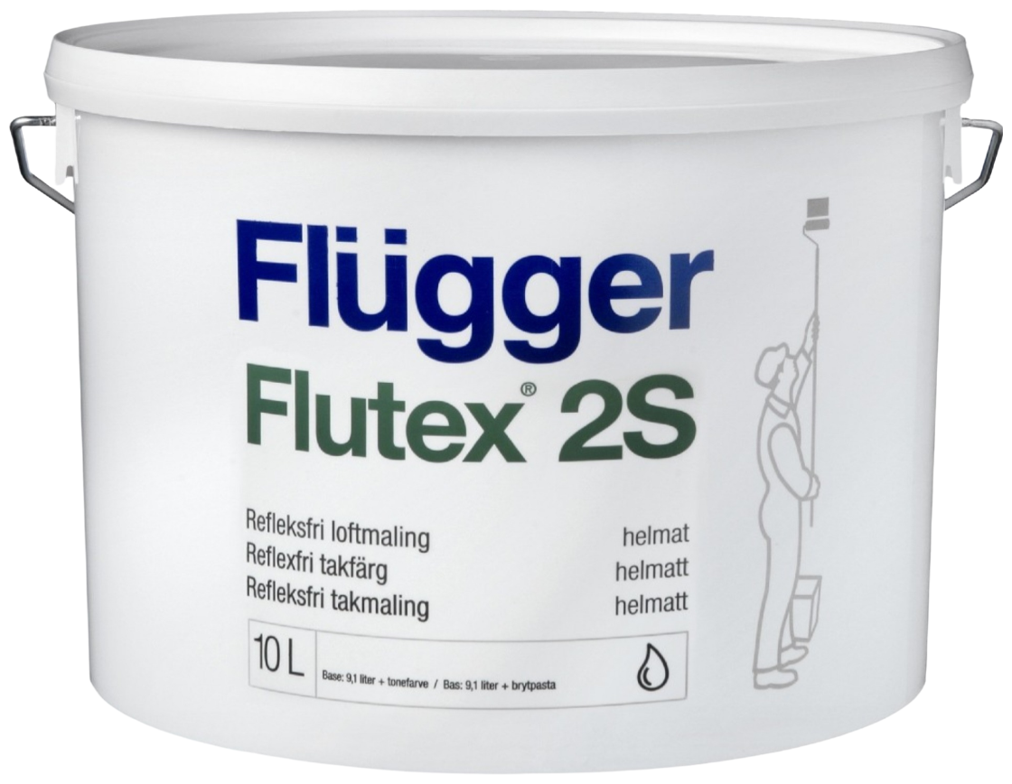 Краска Flugger Flutex 2S для потолка (Белая,10 л.)