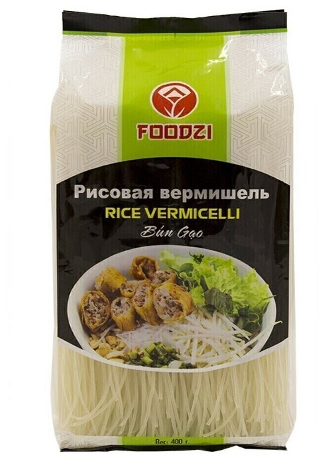 Рисовая вермишель Bun Gao FOODZI, 400г. - фотография № 1