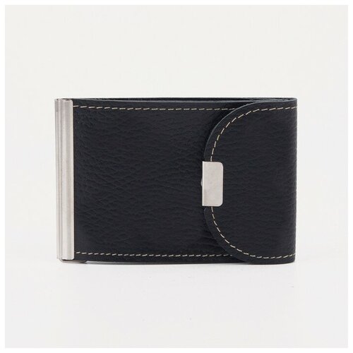 фото Кошелек , натуральная кожа, отделение для монет, черный кайман