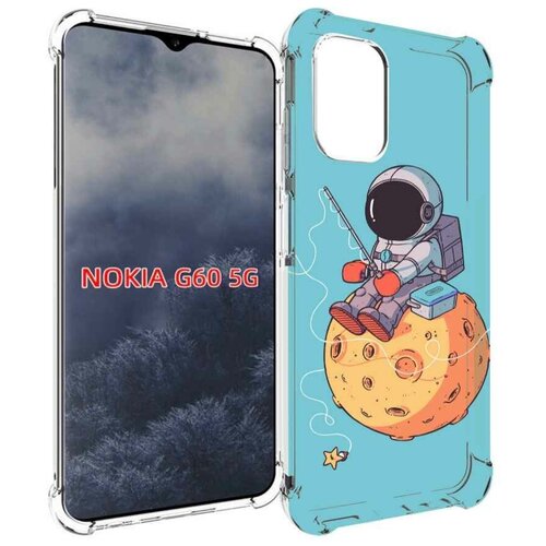 Чехол MyPads астронавт ловит звезду для Nokia G60 5G задняя-панель-накладка-бампер