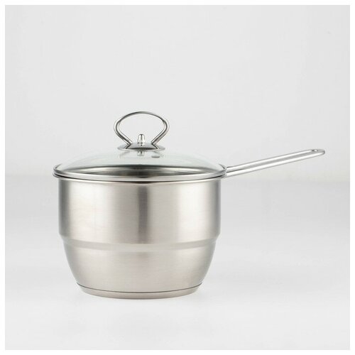 Сотейник Steam со вставкой для готовки на пару, d=17 см, стеклянная крышка, индукция, 201 сталь, цвет серебряный