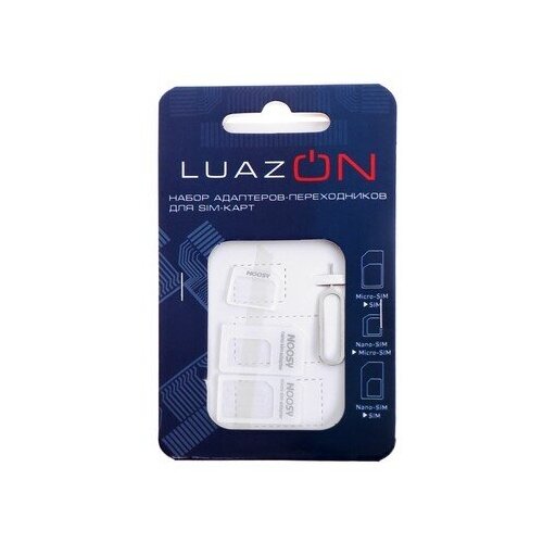 Адаптер Micro-SIM + Nano-SIM LuazON, чёрный, Luazon Home