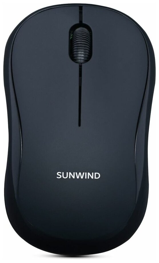 Мышь SunWind SW-M200 черный оптическая (1600dpi) беспроводная USB для ноутбука (3but) 1611650 .