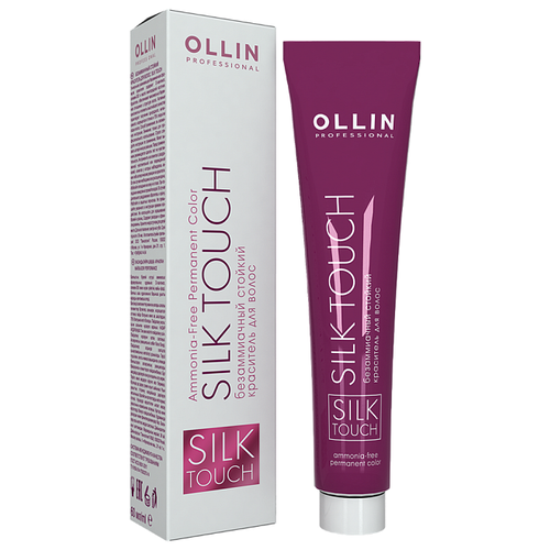 OLLIN Professional Silk Touch стойкий краситель для волос безаммиачный, 8/72 светло-русый коричнево-фиолетовый, 60 мл