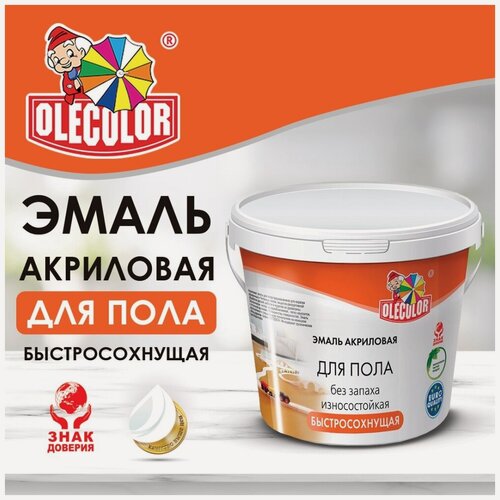 Изображение товара Краска для пола акриловая OLECOLOR Красно-коричневый 1 кг