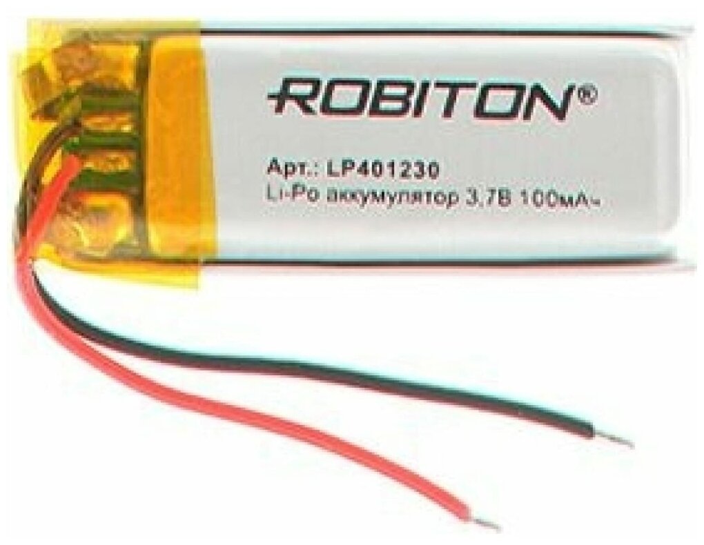 ROBITON Аккумулятор LP401230 3.7В 100мАч 15733