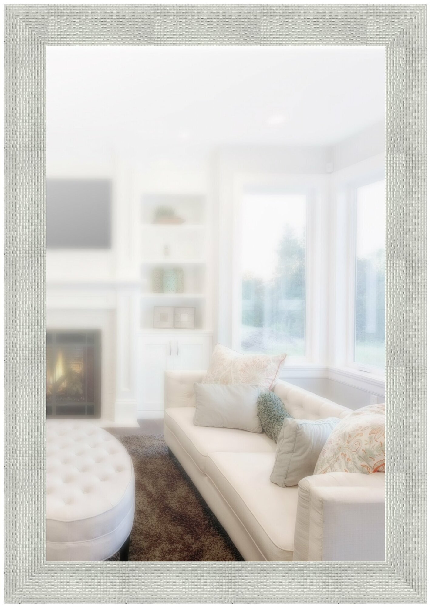 фото Зеркало в широкой раме 70 x 100 см, модель P070029