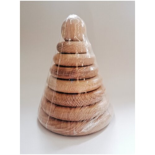 Пирамидка однотонная из бука