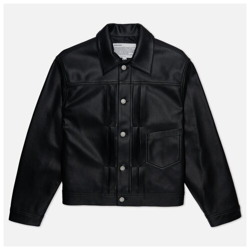 фото Мужская демисезонная куртка uniform bridge vegan leather trucker чёрный, размер xl