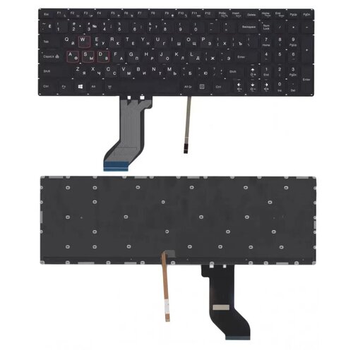 Клавиатура keyboard SN20H54506 для ноутбука Lenovo IdeaPad Y700 Y700-15ISK Y700-17ISK черная без рамки с подсветкой 3665₽