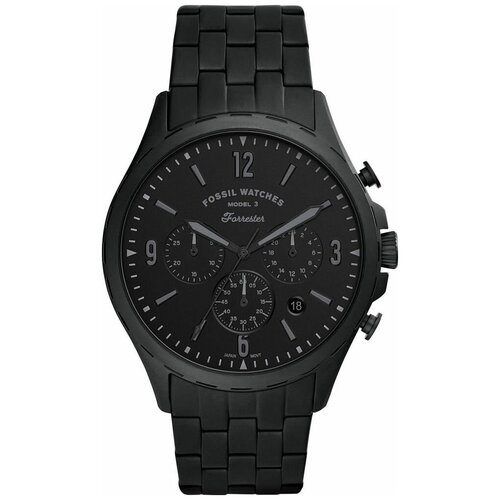 Наручные часы FOSSIL Forrester, черный наручные часы fossil forrester fs5608 коричневый черный