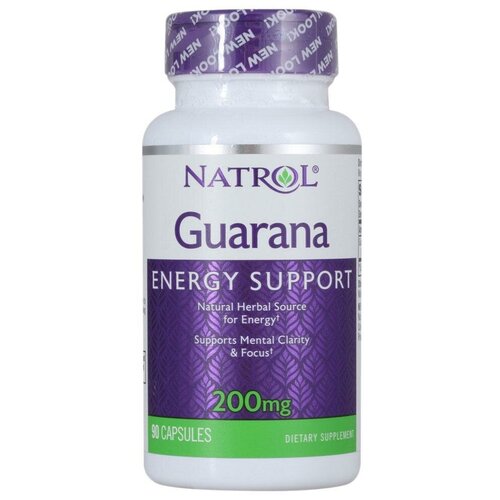 Natrol Guarana 200 mg 90 капс. мате green mas energia guarana 200 г