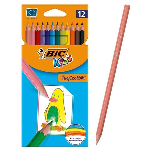 Карандаши цветные Bic Tropicolors 12 цветов шестигранные карандаши цветные 12 цветов tropicolors