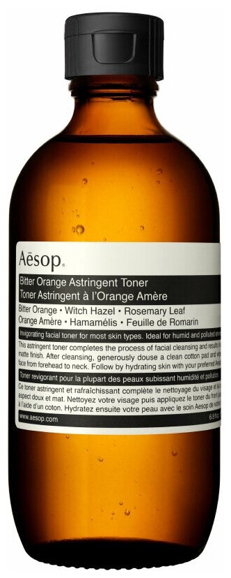 AESOP Bitter Orange Astringent Toner 200 ml очищающий тоник для лица