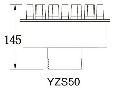 Фонтанная насадка многоструйная Pondtech YZS 50, пенная колонна — фото 1
