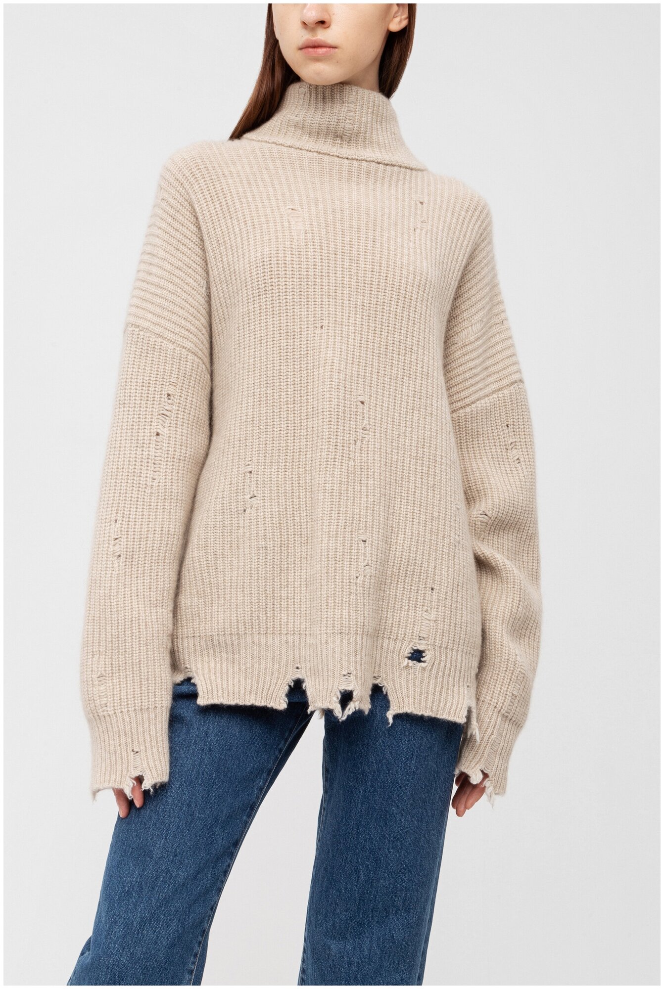 Купить Свитер alpe cashmere цвет Бежевый за 65490р. с доставкой