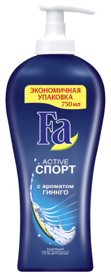 Гель для душа FA Men Active Спорт, 750 мл