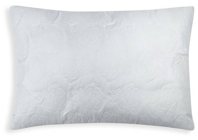 фото Подушка Роза 50х70 см цв. белый, полиэфирное волокно, пэ 100%