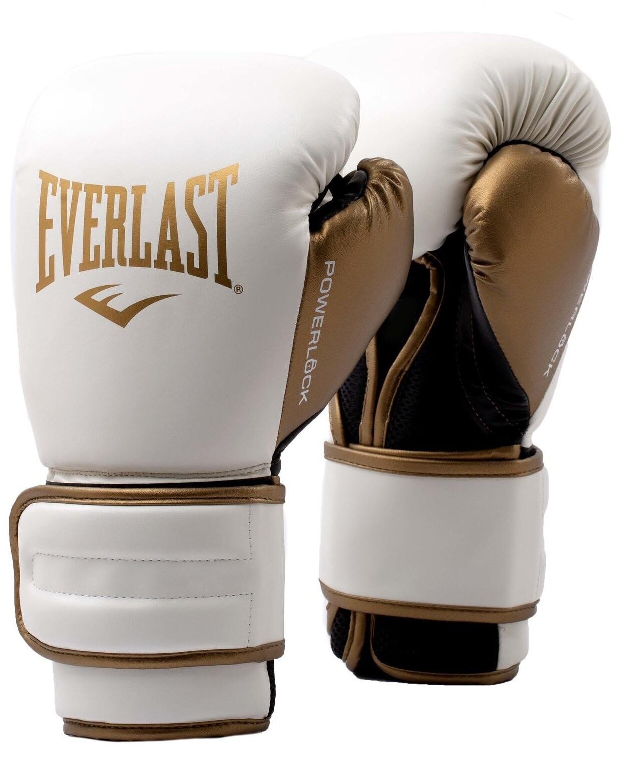 Перчатки тренировочные Powerlock PU 2 бел/золт - Everlast - Белый - 16 oz