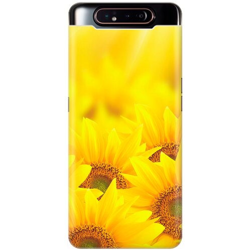 фото Re:pa накладка transparent для samsung galaxy a80 с принтом "подсолнухи"