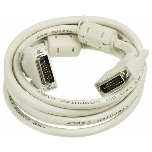Кабель NingBo DVI-D(m) - DVI-D(m) , 3м, ф/фильтр, черный кабель dvi dvi d m dvi d m gold ферритовый фильтр 3м черный