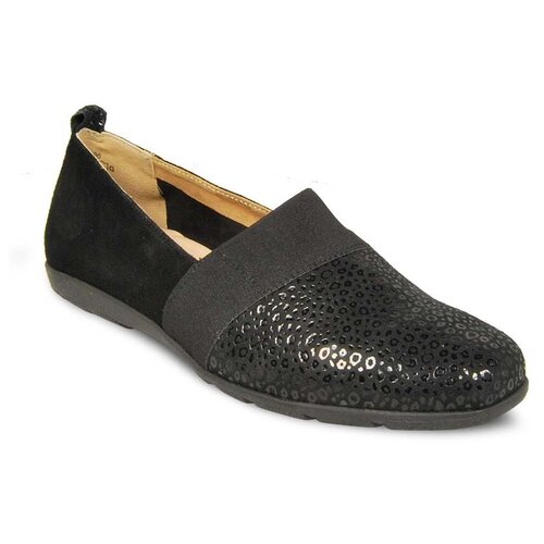 Туфли  Caprice, демисезонные, натуральный велюр, размер 40, черный