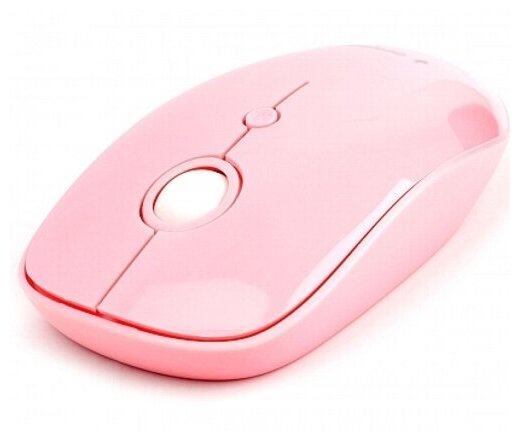 Мышь беспроводная Gembird MUSW-390 , 2.4ГГц, 2 кнопки + колесо кнопка,1000DPI розовый глянец