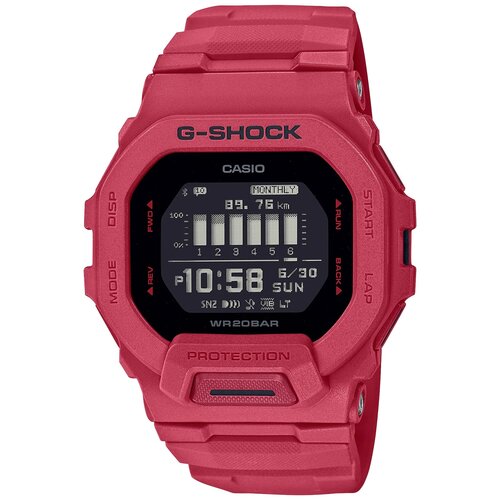 фото Мужские японские противоударные часы casio g-shock gbd-200rd-4 с bluetooth (блютуз) подключением с гарантией