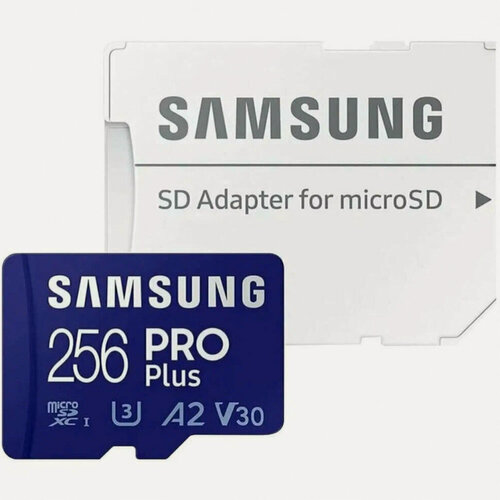 Изображение товара Карта памяти micro SDXC 256Gb Samsung PRO Plus U3 A2 V30 180/130MB/s
