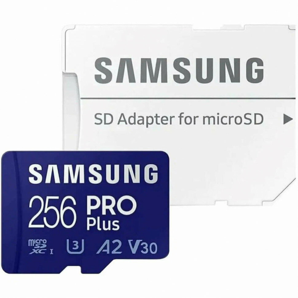 Карта памяти micro SDXC 256Gb Samsung PRO Plus U3 A2 V30 160/120MB/s