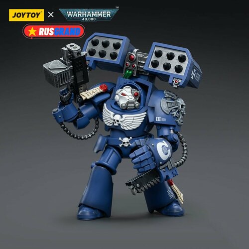 Подвижная фигурка JOYTOY Warhammer 40000 Ultramarines Terminators Brother Andrus [незапечатанная] экшн фигурка joytoy 1 18 3 75 механическая команда обслуживания a