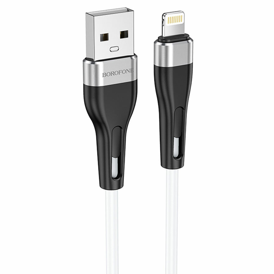 Кабель для айфон USB BOROFONE BX46 Rush USB - Lightning, 2.4А, 1 м, белый