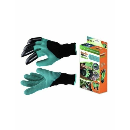 Перчатки для сада и огорода, хозяйственные перчатки, зеленого/черного цвета