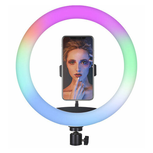 Цветная кольцевая светодиодная лампа 33cm без штатива MJ33 RGB LED Soft Ring Light 160000₽