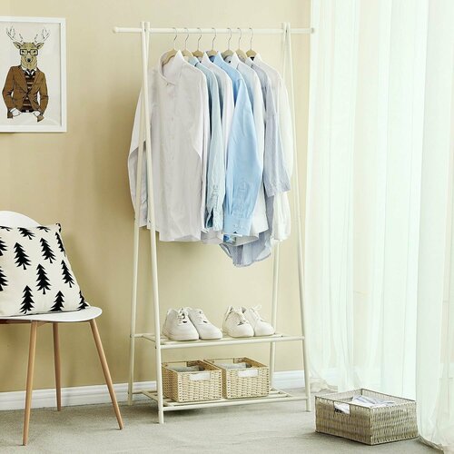 Вешалка напольная для одежды SONGMICS HSR05W с полками для обуви 875 x 41 x 155 7789₽
