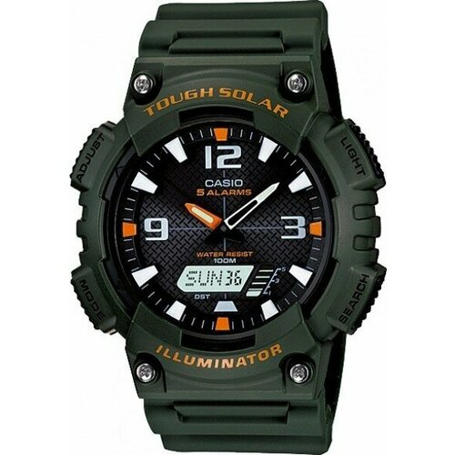 Наручные часы CASIO Collection AQ-S810W-3A, черный, хаки