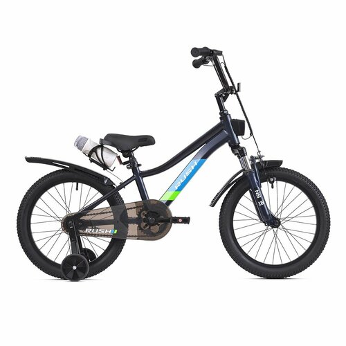 Велосипед двухколесный детский 18 дюймов RUSH HOUR X5-RACE18 рост 115-130 см черный Для девочки для мальчиков 5 лет 6 лет7 лет для дошкольников для школьников раш 1592000₽