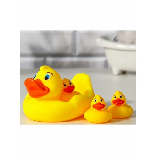 Набор для купания Кря-кря: мыльница, игрушки 3 шт. р-р: 15см