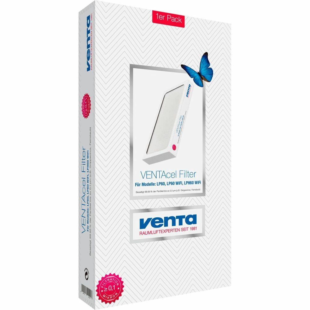 Фильтр VENTAcel, размер задерживаемых частиц до 0,1 мкм, для моделей LP60\LPH60\AP902\AH902
