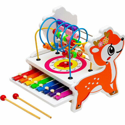 Бизиборд развивающий, экологичный для мальчиков и девочек 