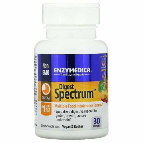 Enzymedica, Digest Spectrum, Ферменты для пищеварения, 30 капсул