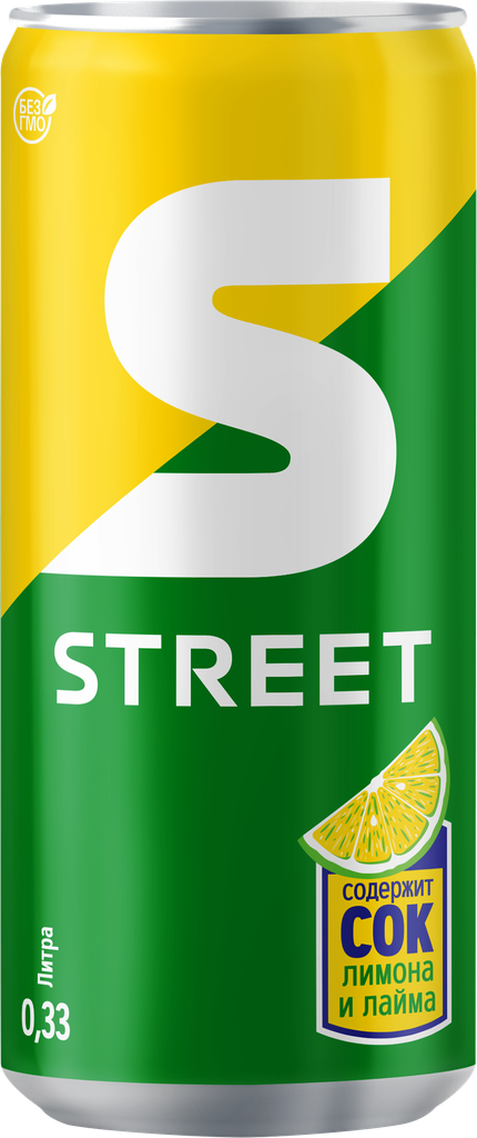 Напиток STREET сильногазированный, 0.33л