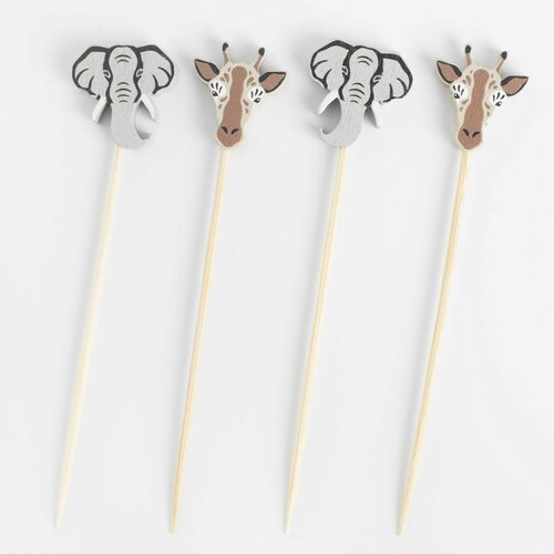 Шпажка для канапе 9 см 20 шт бамбук СлонЖираф Elegant details 173₽